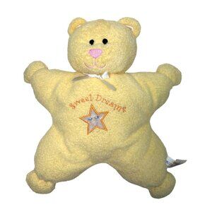 Kids Preferred Yellow Star Bear SWEET DREAMS 2003 Lovey Plush